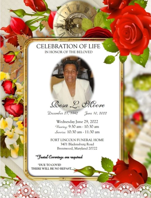 Obituary of Rosa Moore