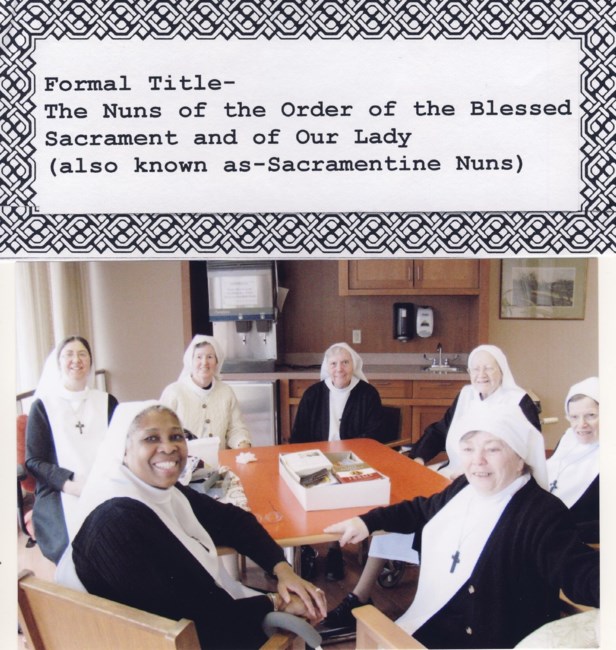 Obituary of Sisters of the Blessed Sacrament