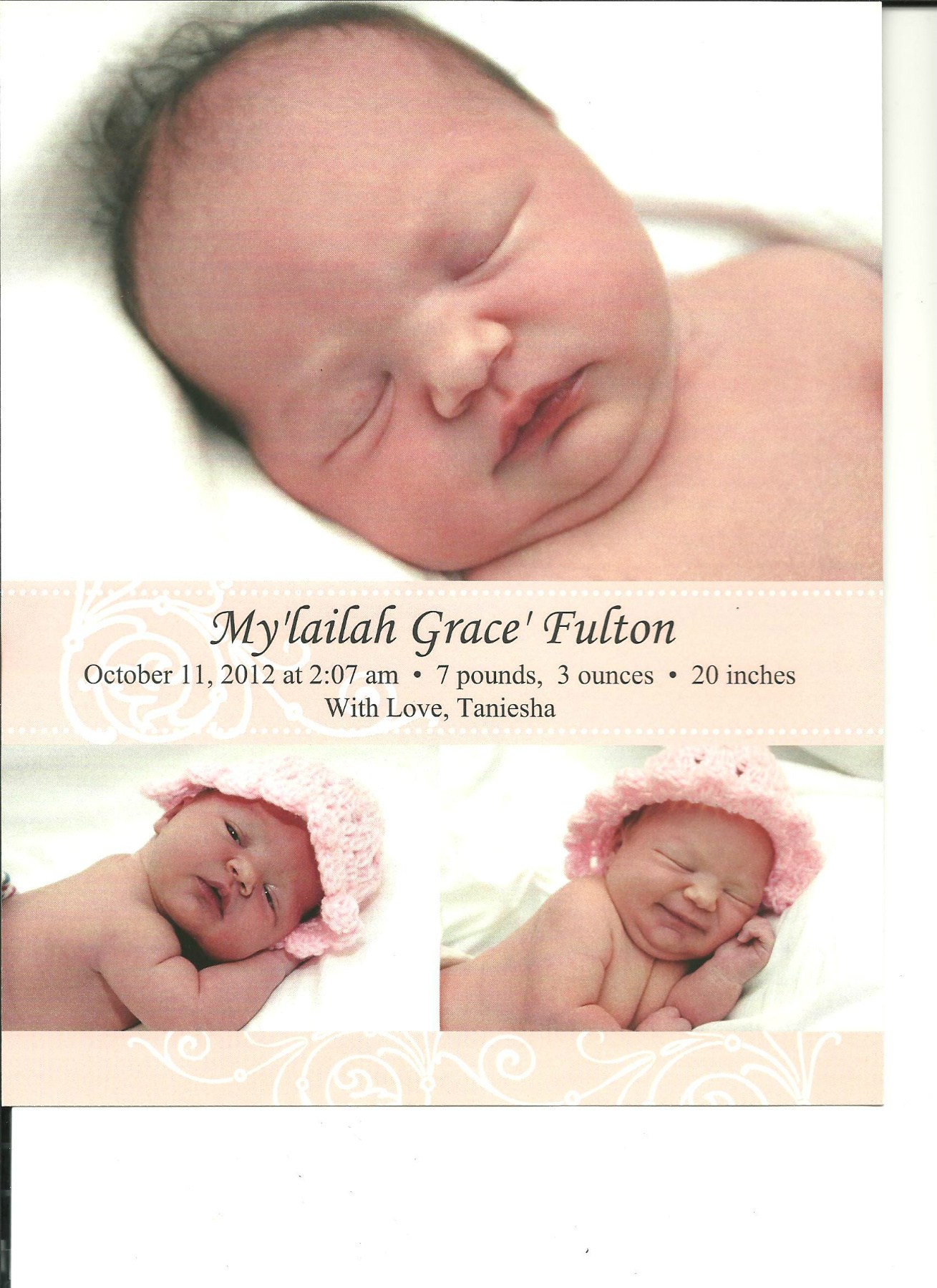 Obituary of My'Lailah Grace' Fulton