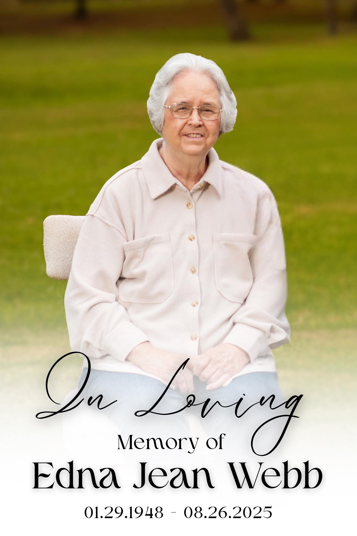 Avis de décès de Edna Jean Webb