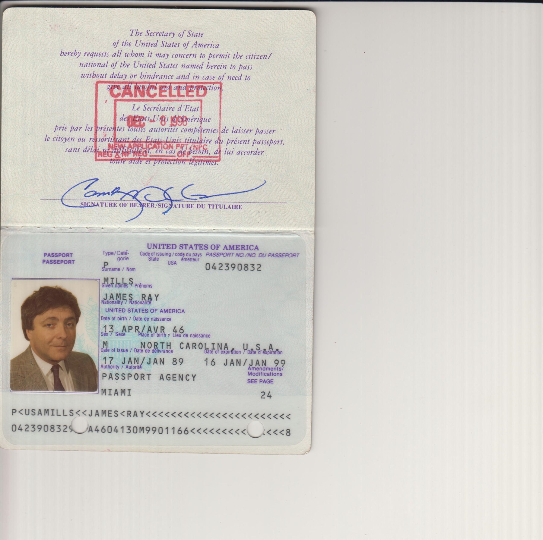 Obituary of James Raymond Mills