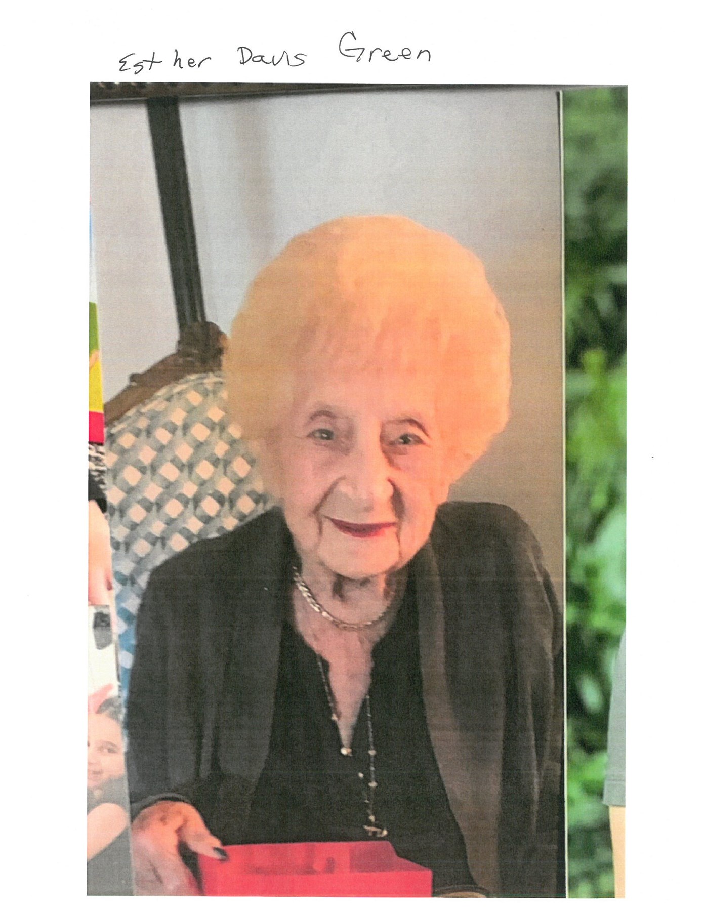 Obituary of Esther (Esta) Davis Greenberg