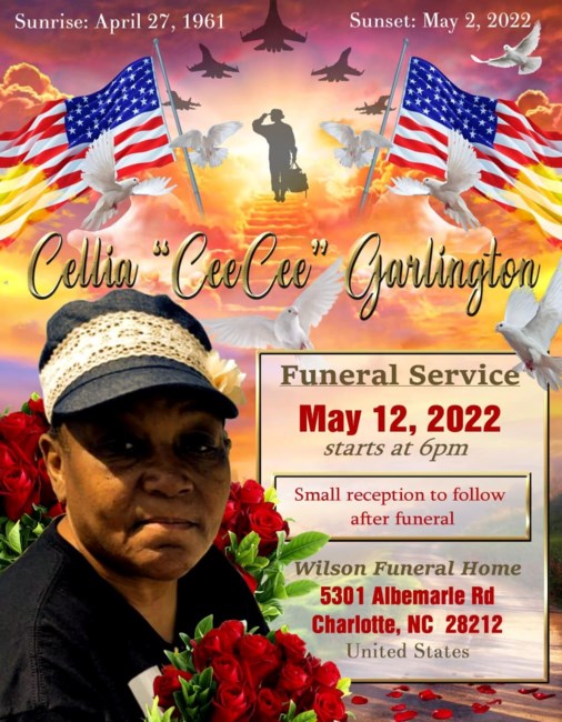 Obituary of Cellia "CeeCee" Mae Garlington