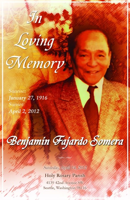 Obituary of Benjamin Fajardo Somera