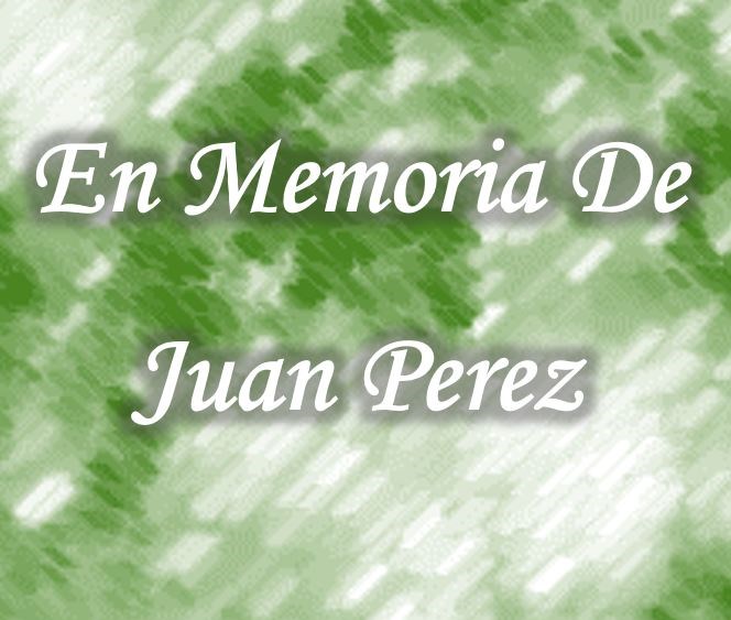 Obituary of Juan Perez