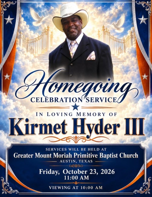 Obituary of Kirmet Terence Hyder III
