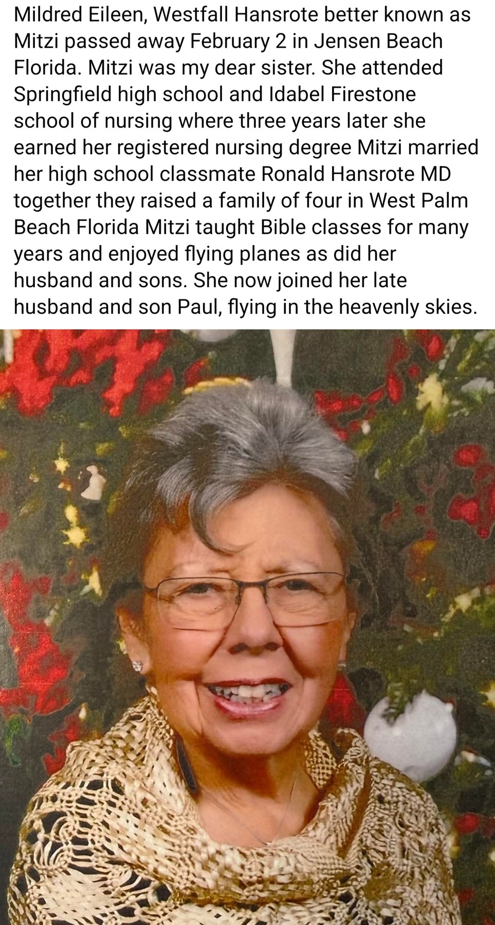 Obituary of Mildred Eileen Hansrote