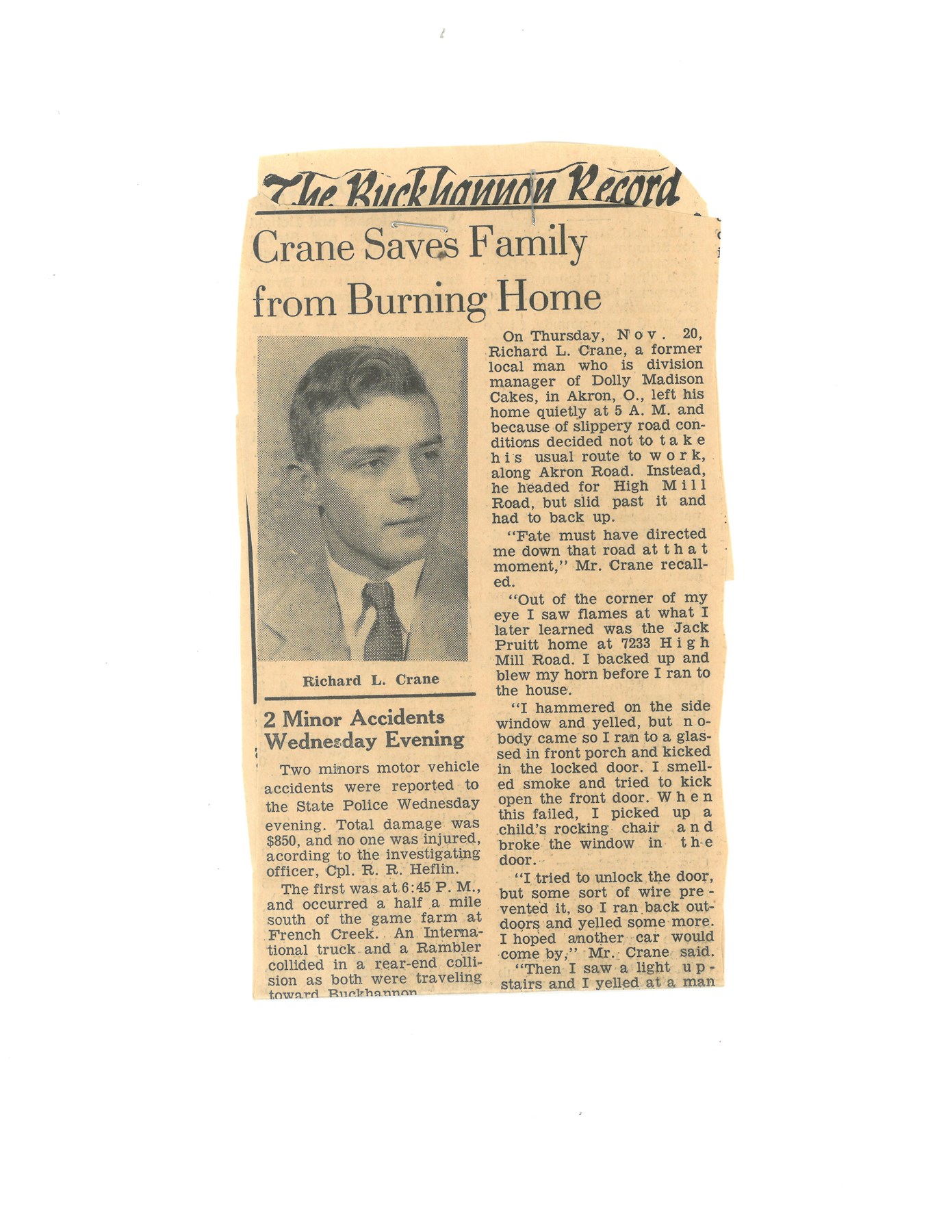 Obituary of Richard Lawrence Crane