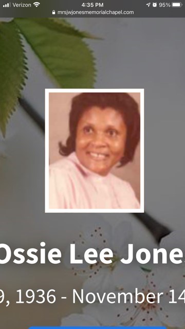 Obituary of Ossie Lee Jones