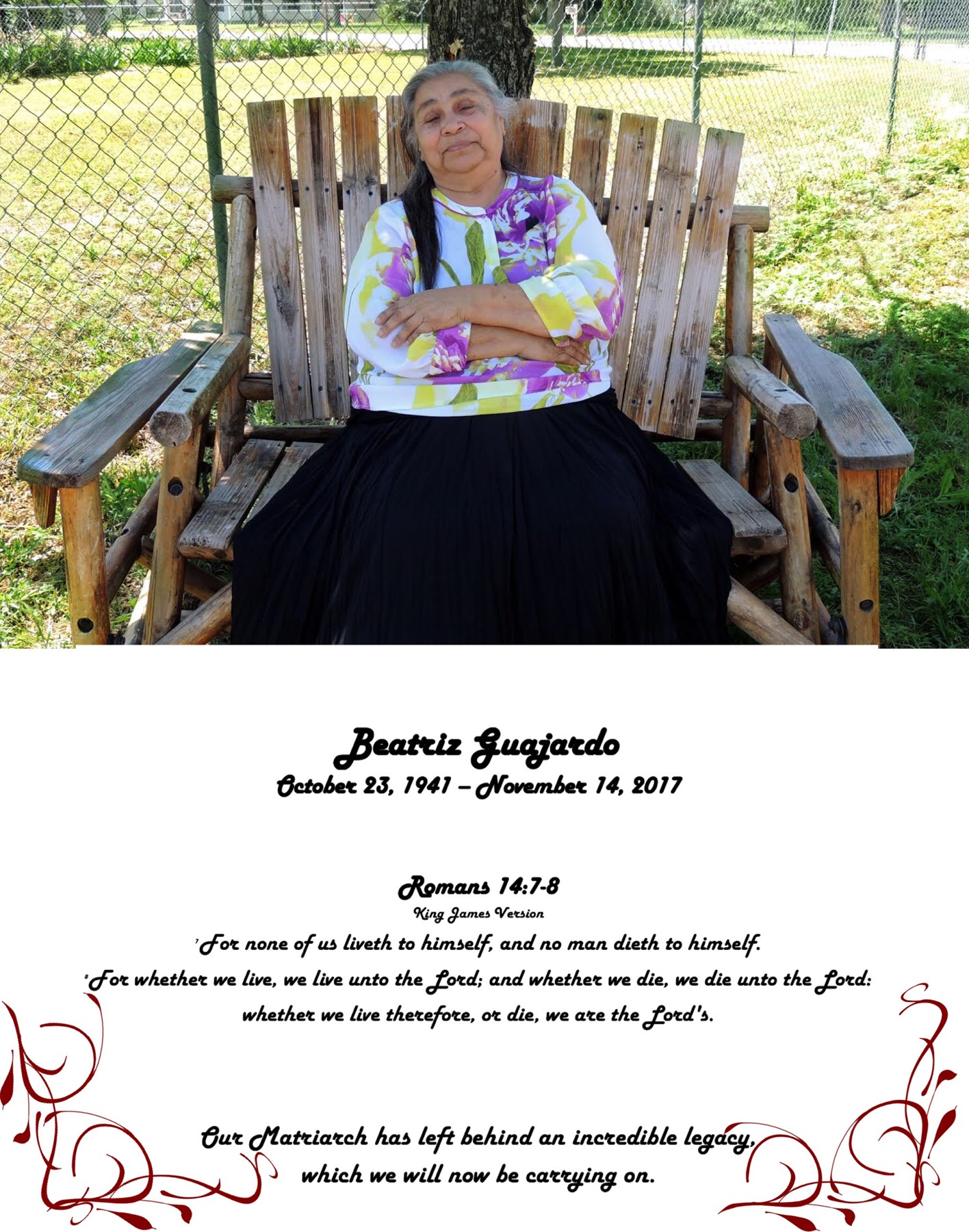 Obituary of Beatriz Hernandez Guajardo