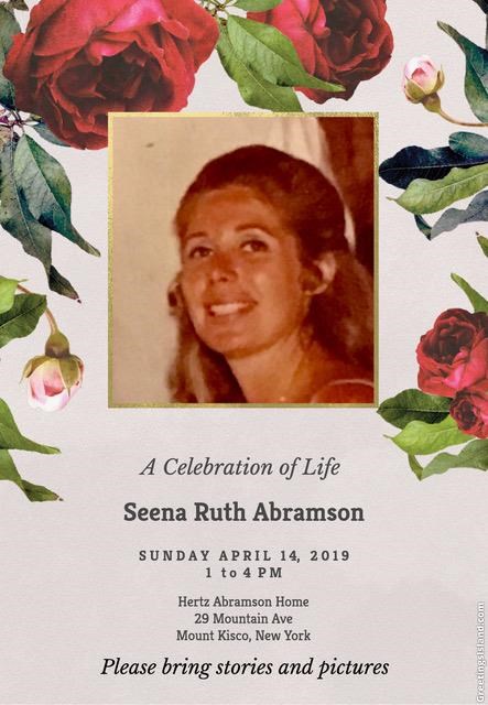 Obituary of Seena Ruth Abramson