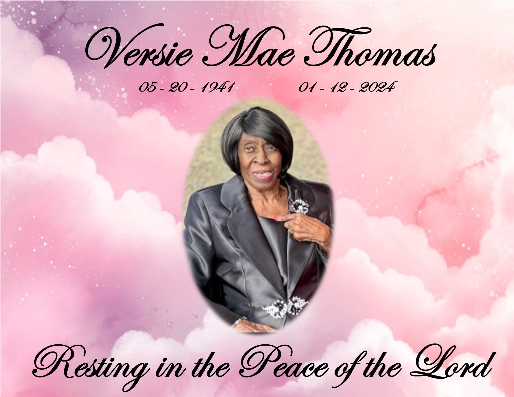 Obituary of Versie Mae Thomas