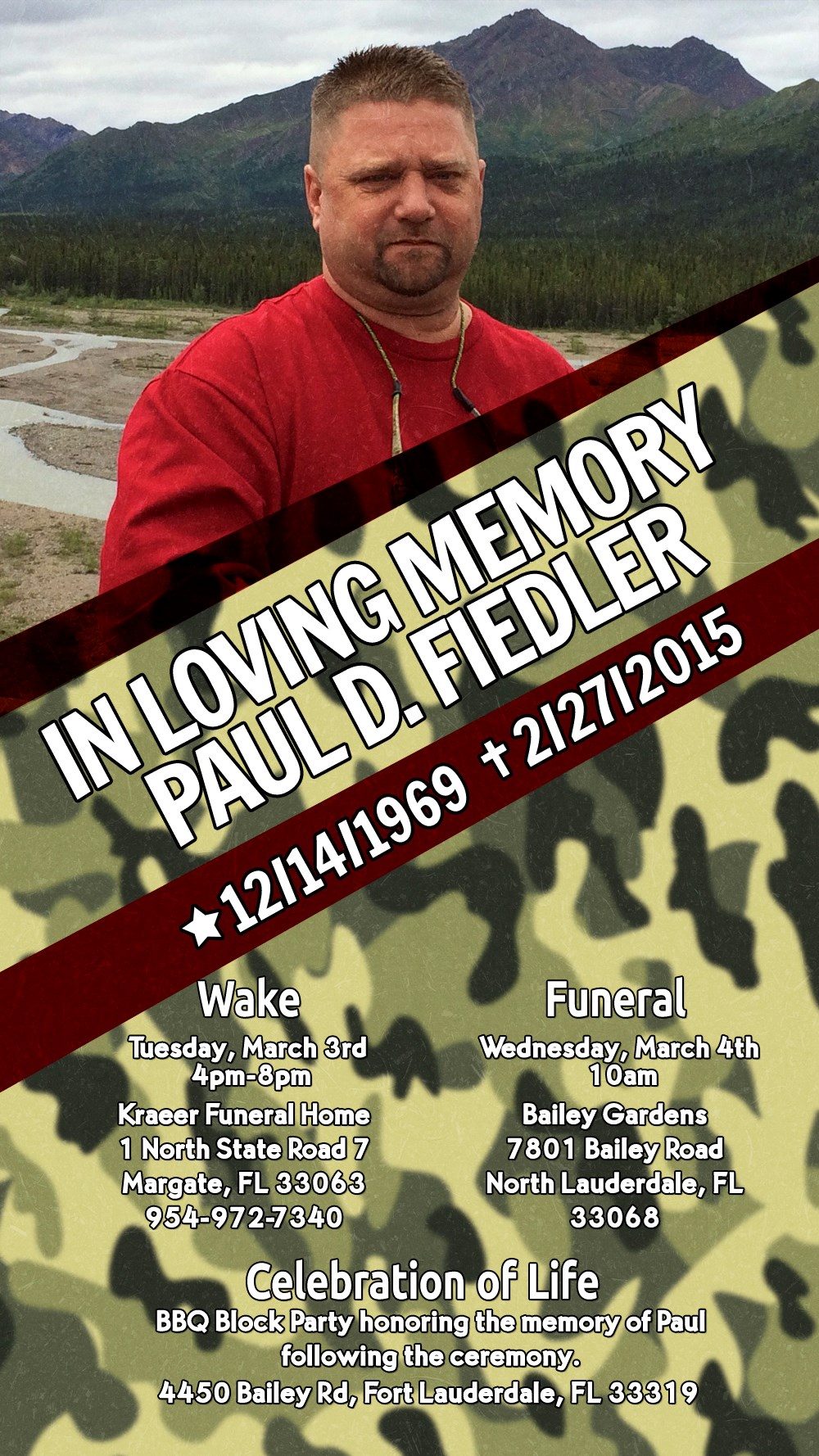 Obituary of Paul D Fiedler