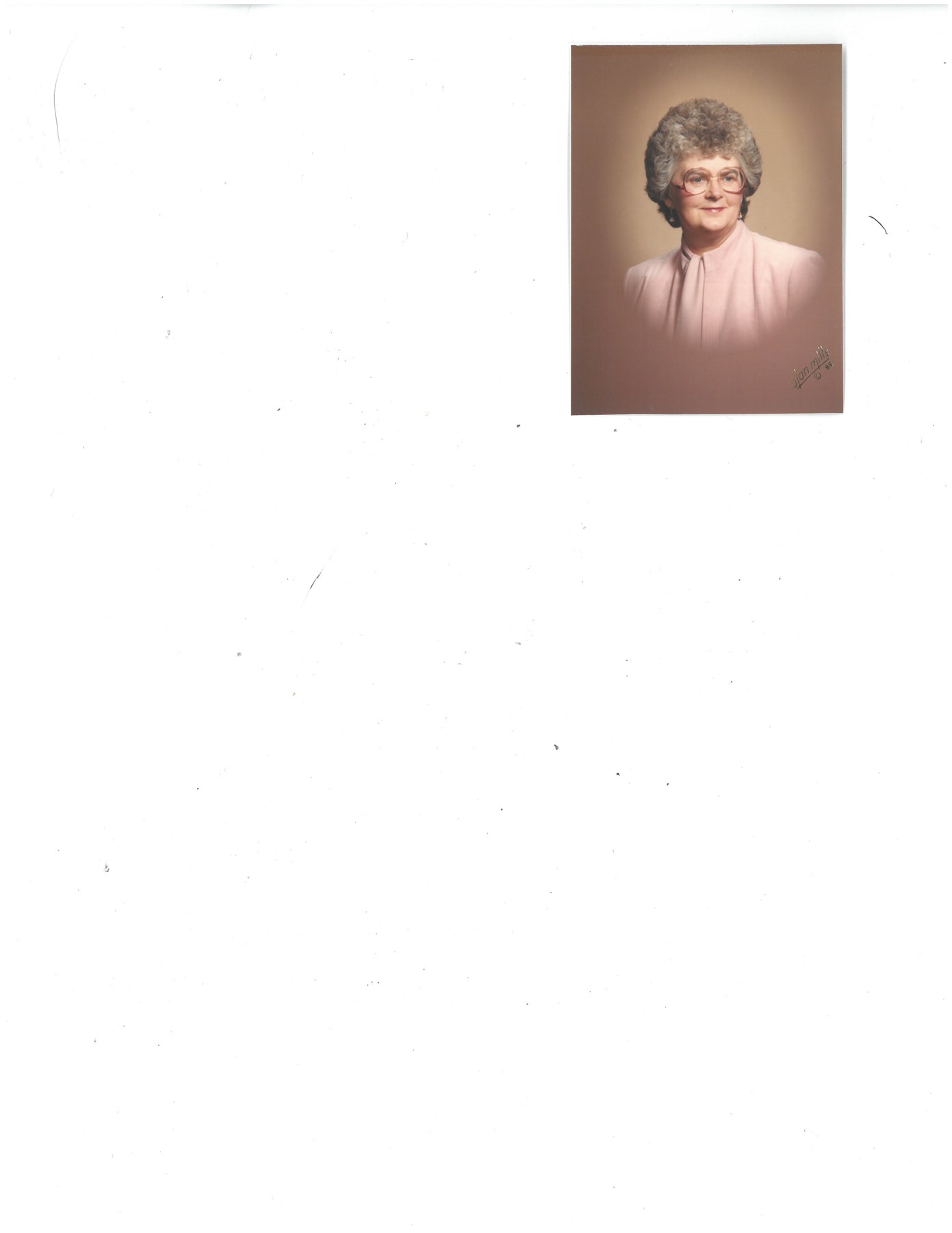 Obituary of Irene Alma Bos