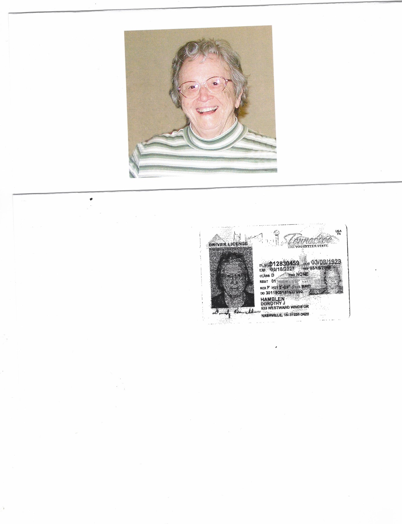 Obituary of Dorothy Jean Hamblen