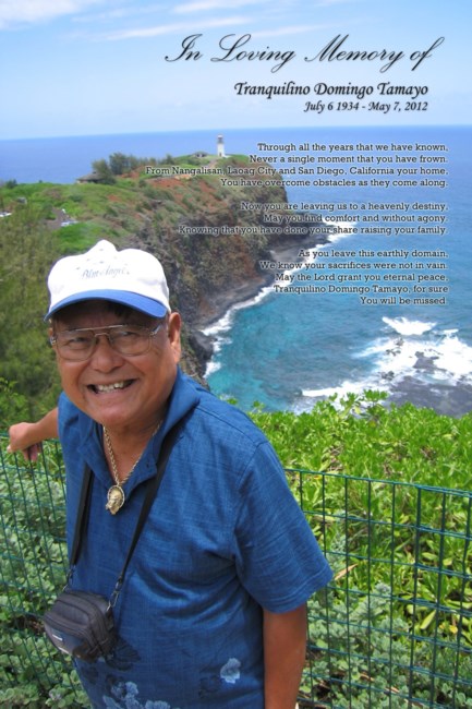 Obituary of Tranquilino Domingo Tamayo