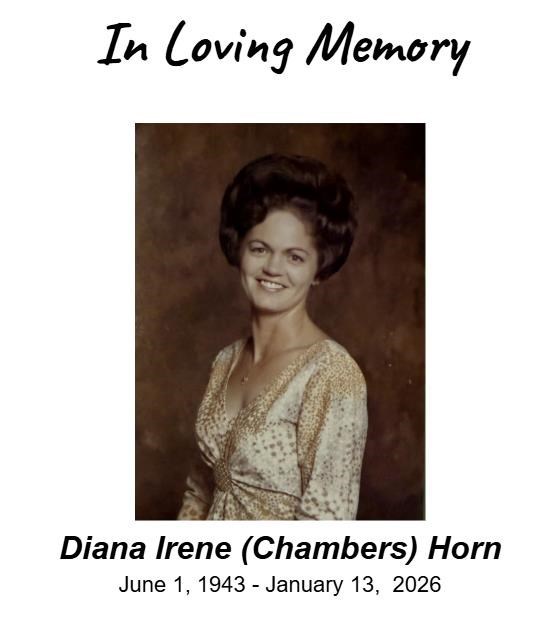 Obituary of Diana Irene Horn