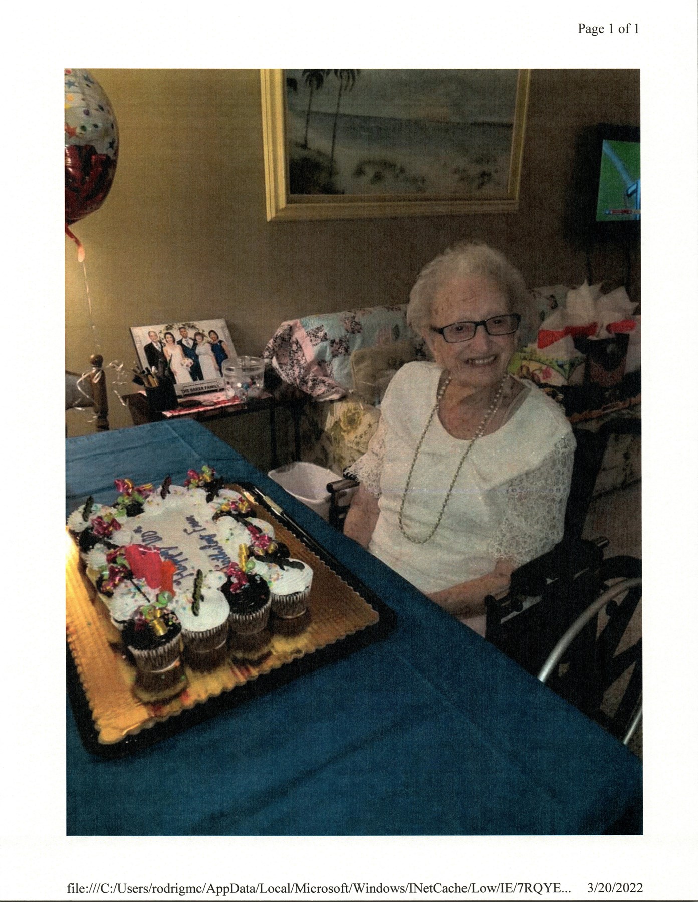 Obituary of Nathalie Frances Baker