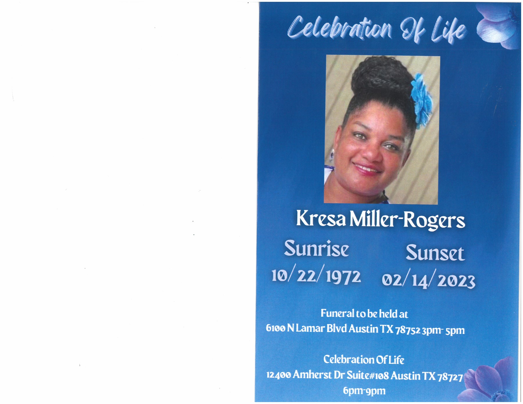 Avis de décès de Kresa Annette Miller-Rogers