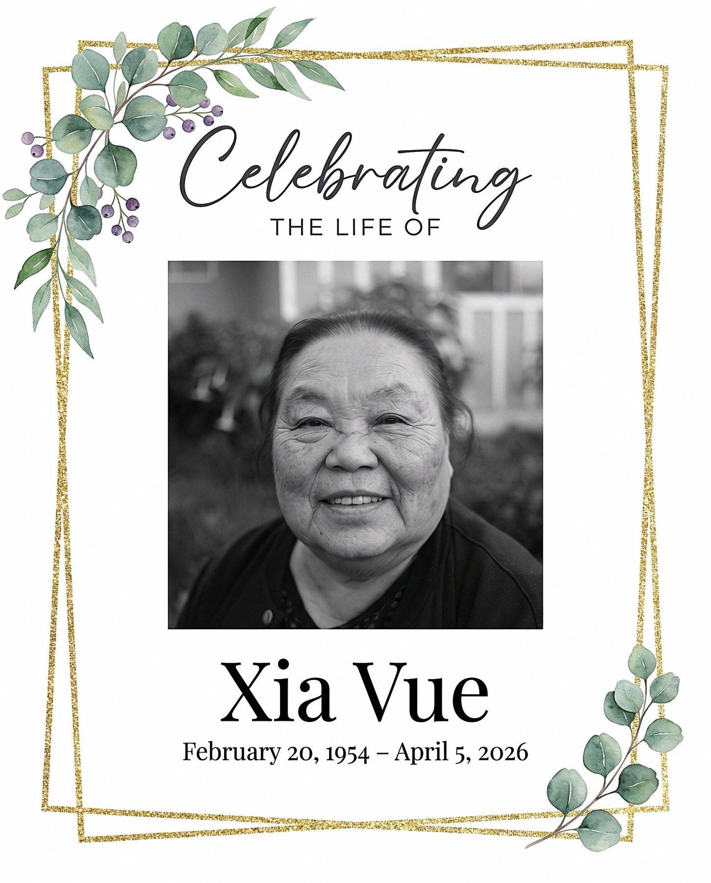 Obituary of Xia Vang Vue
