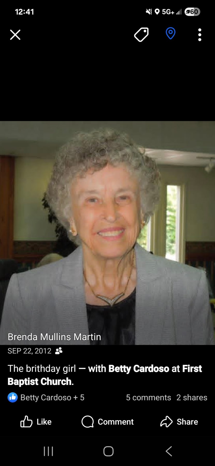 Avis de décès de Betty Marie Smith