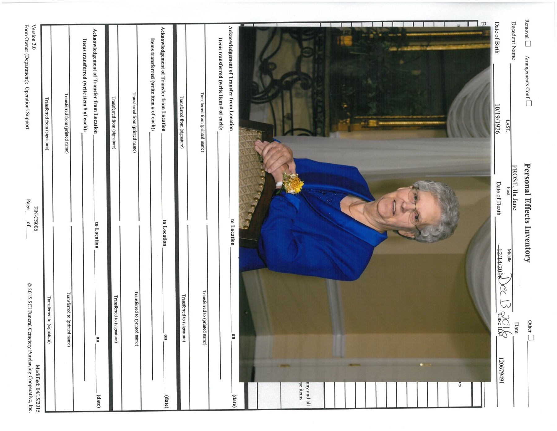 Obituary of Ila Jane Campe Frost