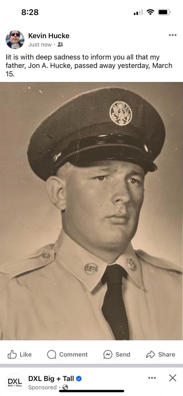 Obituary of Jon Arthur Hucke