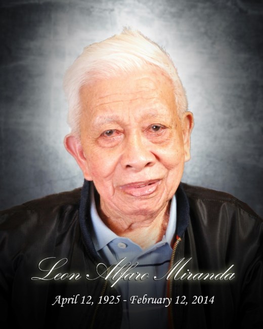 Obituary of Leon Alfaro Miranda