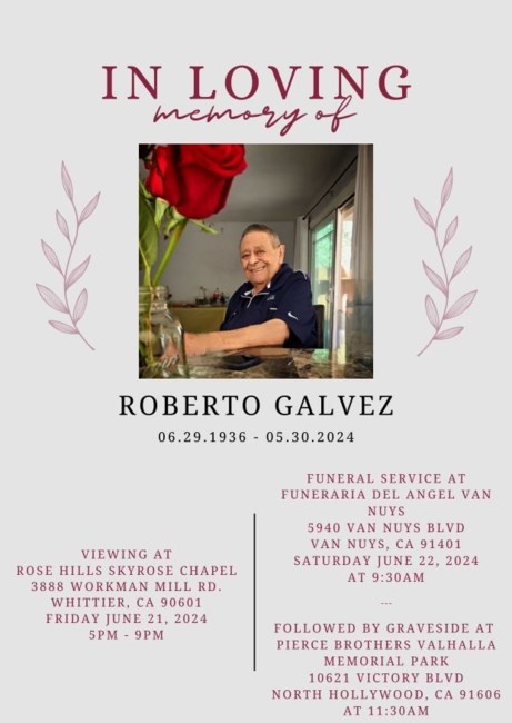 Obituary of Roberto Galvez
