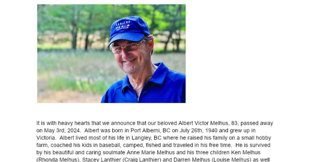 Obituary of Albert Victor Melhus