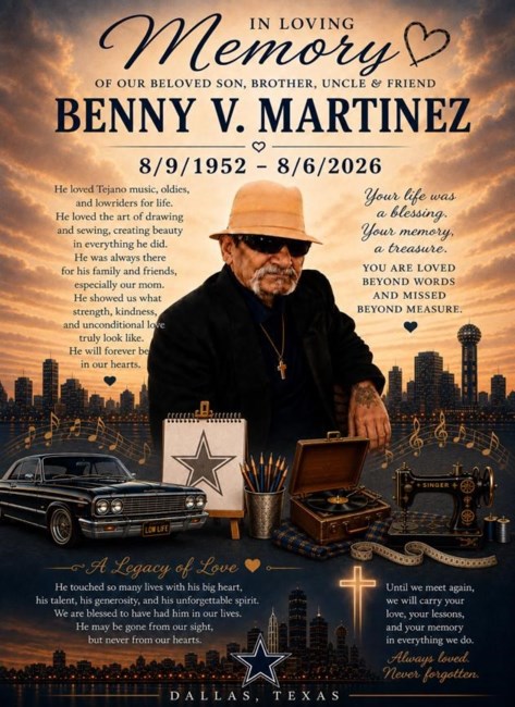 Obituary of Bennie Varela Martinez