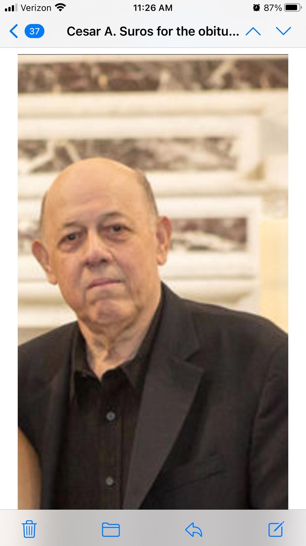 Obituary of Cesar A. Suros