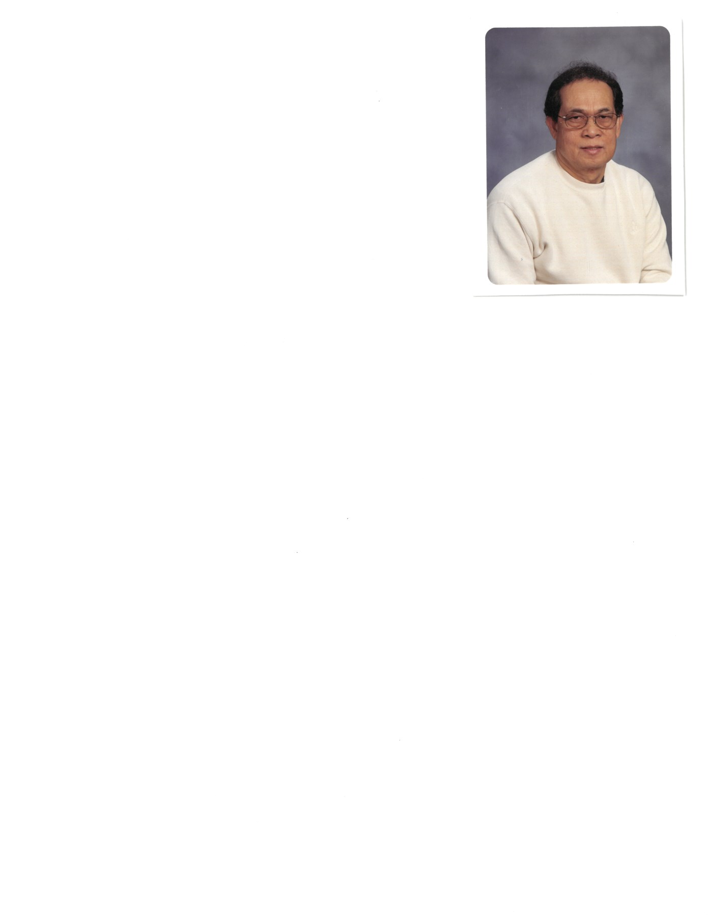 Obituary of Ernesto Evangelista Robles