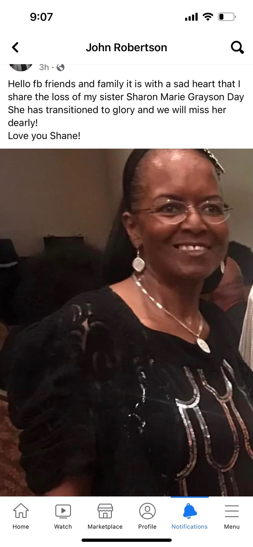 Avis de décès de Sharon Marie Day