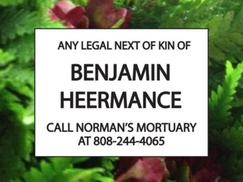 Obituario de Benjamin Heermance