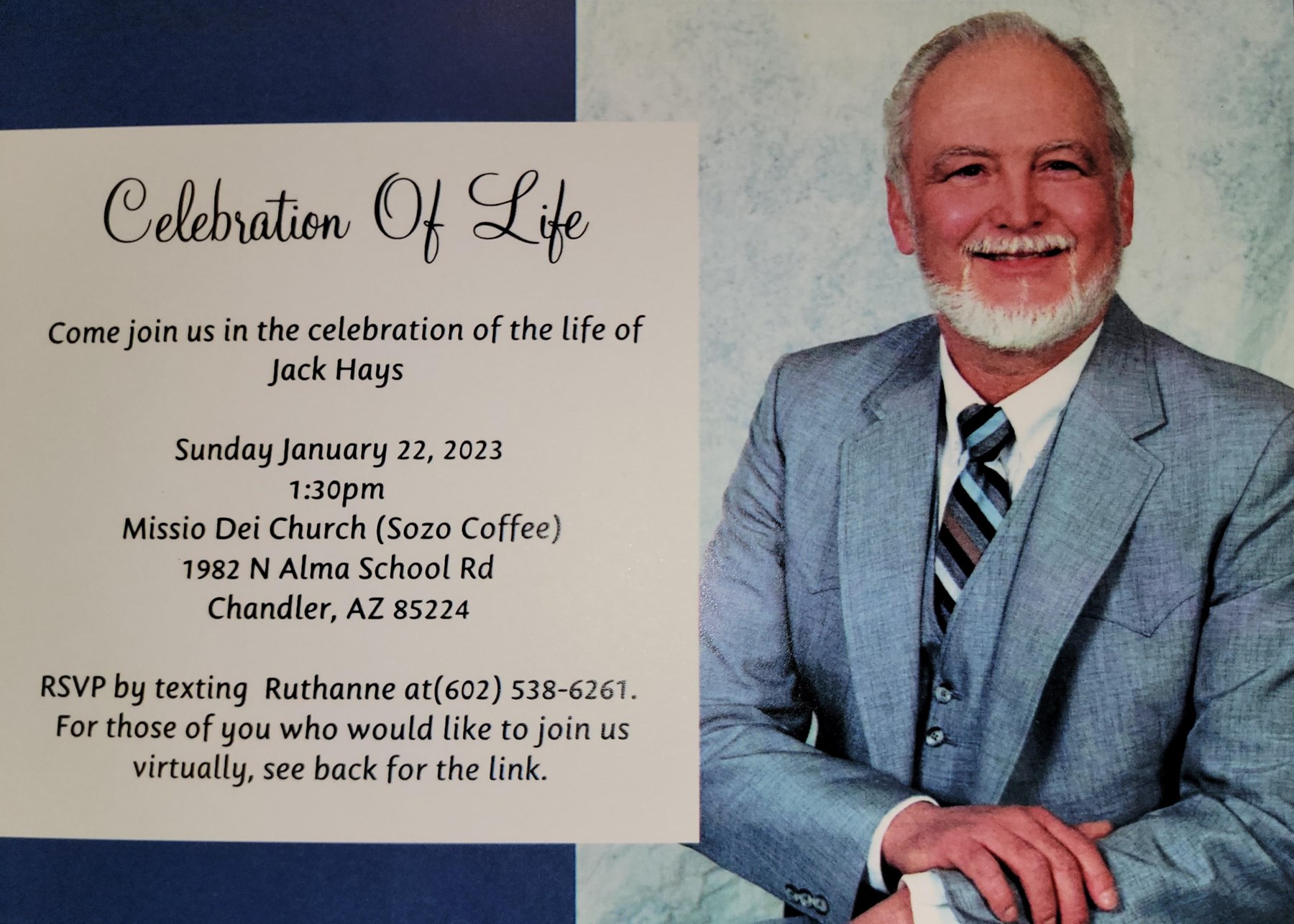Obituary of Jack Dale Hays