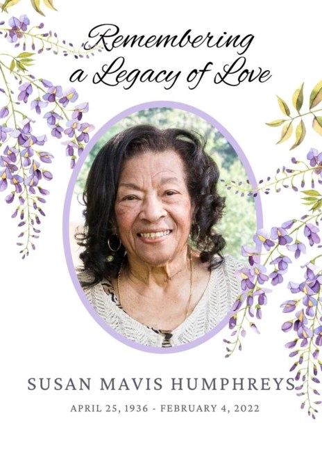Obituary of Susan Humphreys