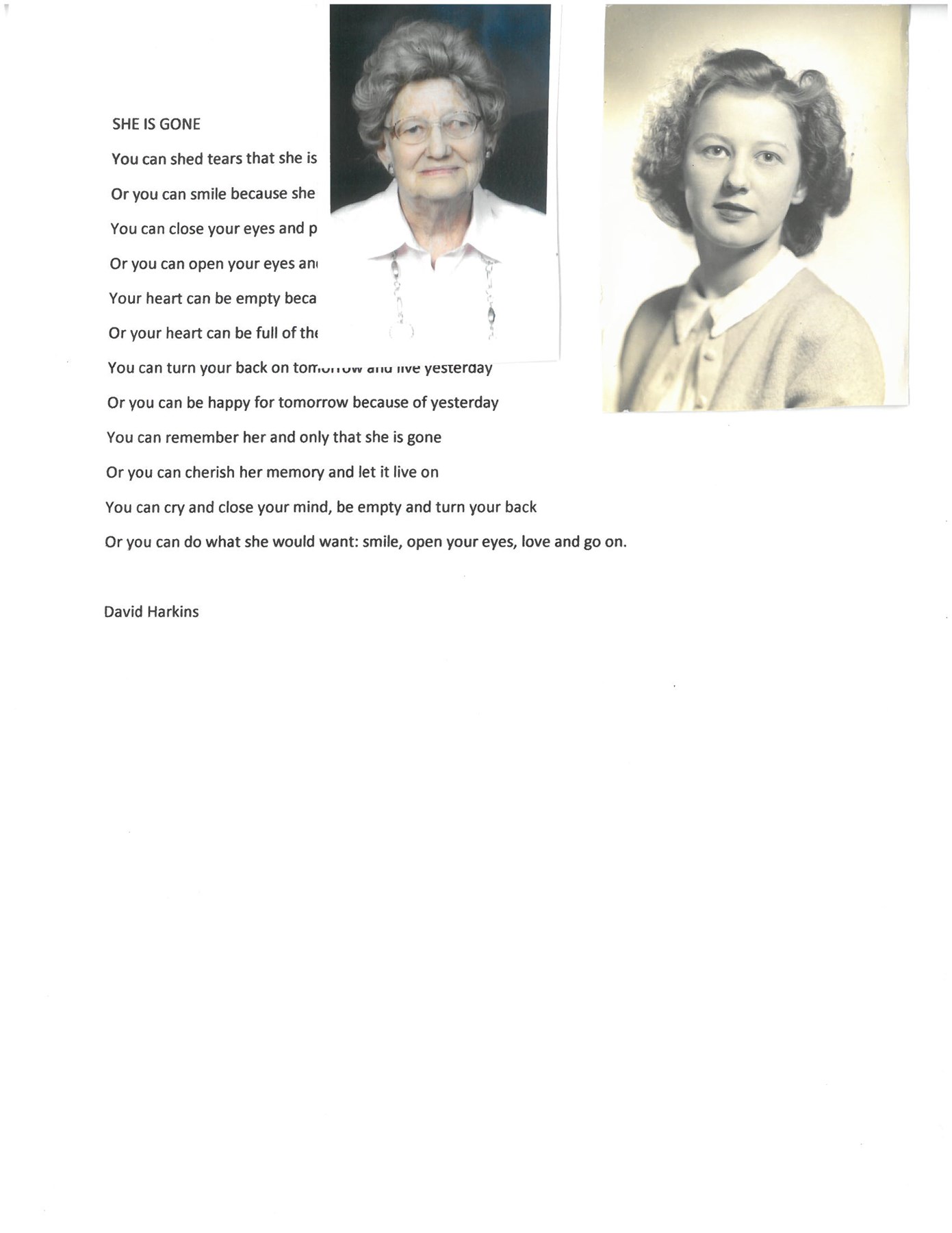 Obituary of Joan Walsh