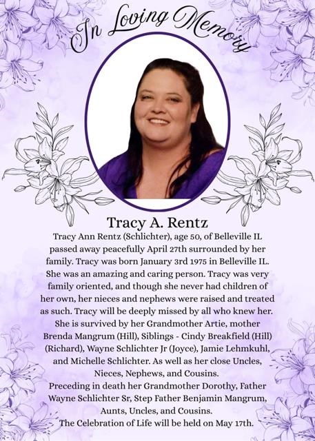 Obituary of Tracy Ann Rentz