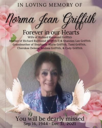 Obituary of Norma Jean Griffith