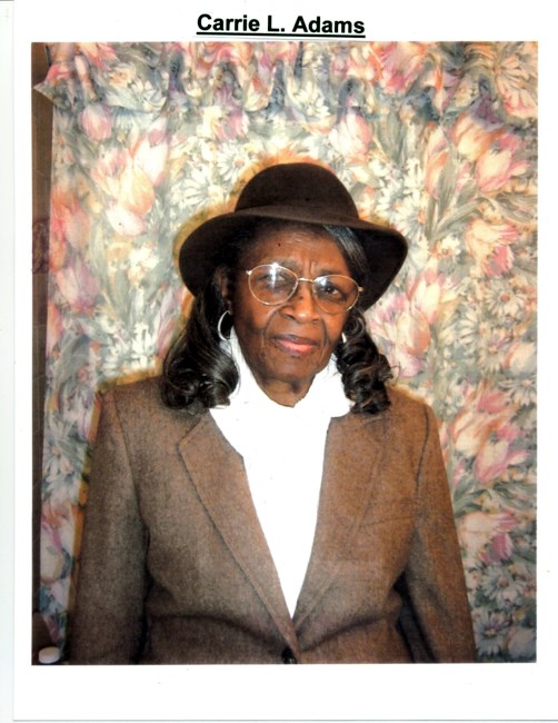 Obituary of Carrie Lena Adams