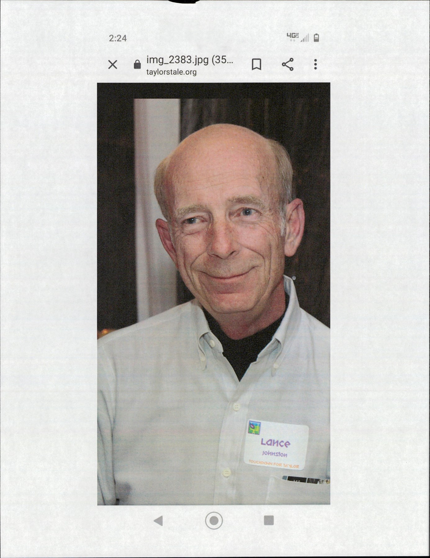 Obituary of Lance W. Johnston