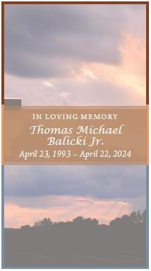 Avis de décès de Thomas Michael Balicki Jr.