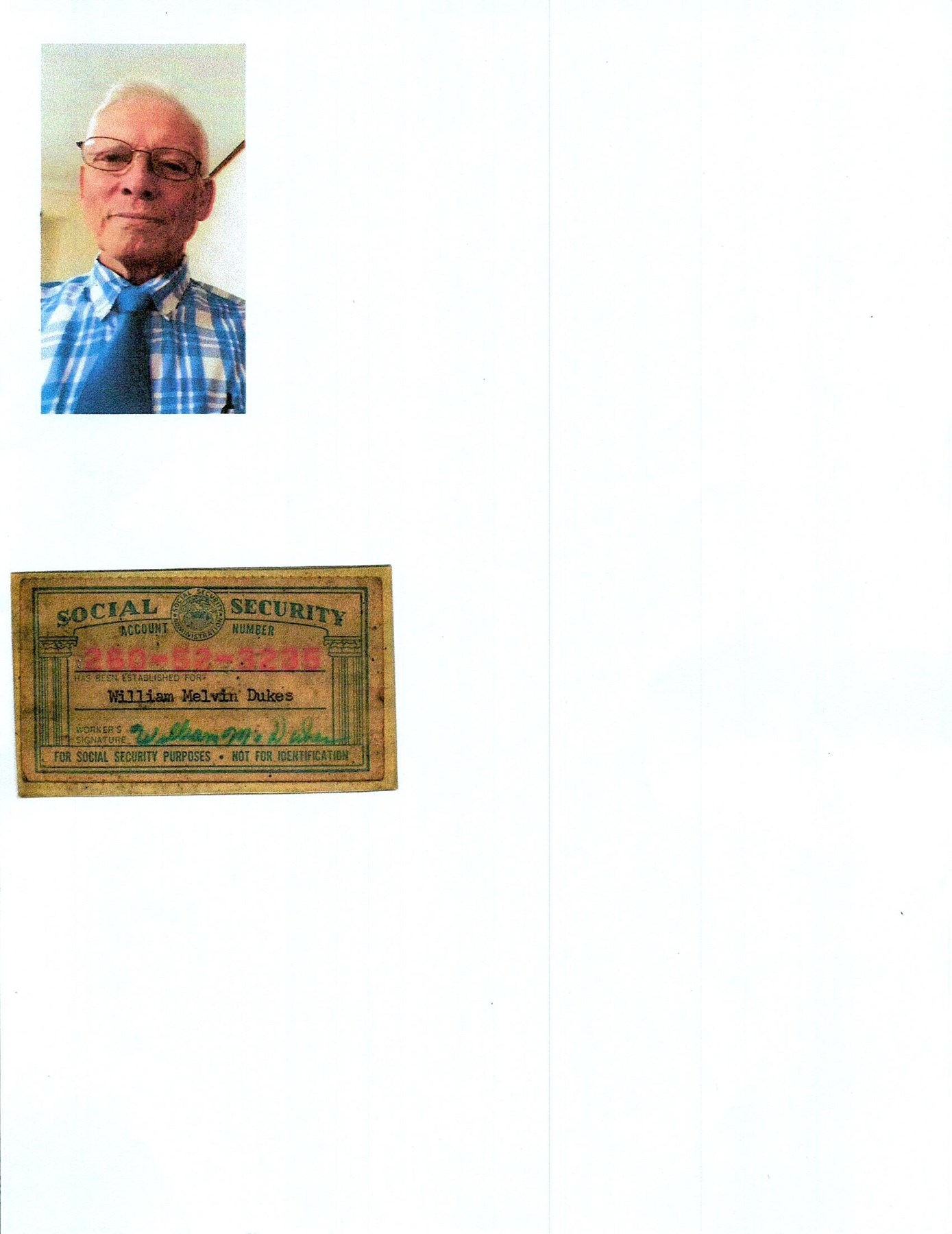 Avis de décès de William Melvin Dukes