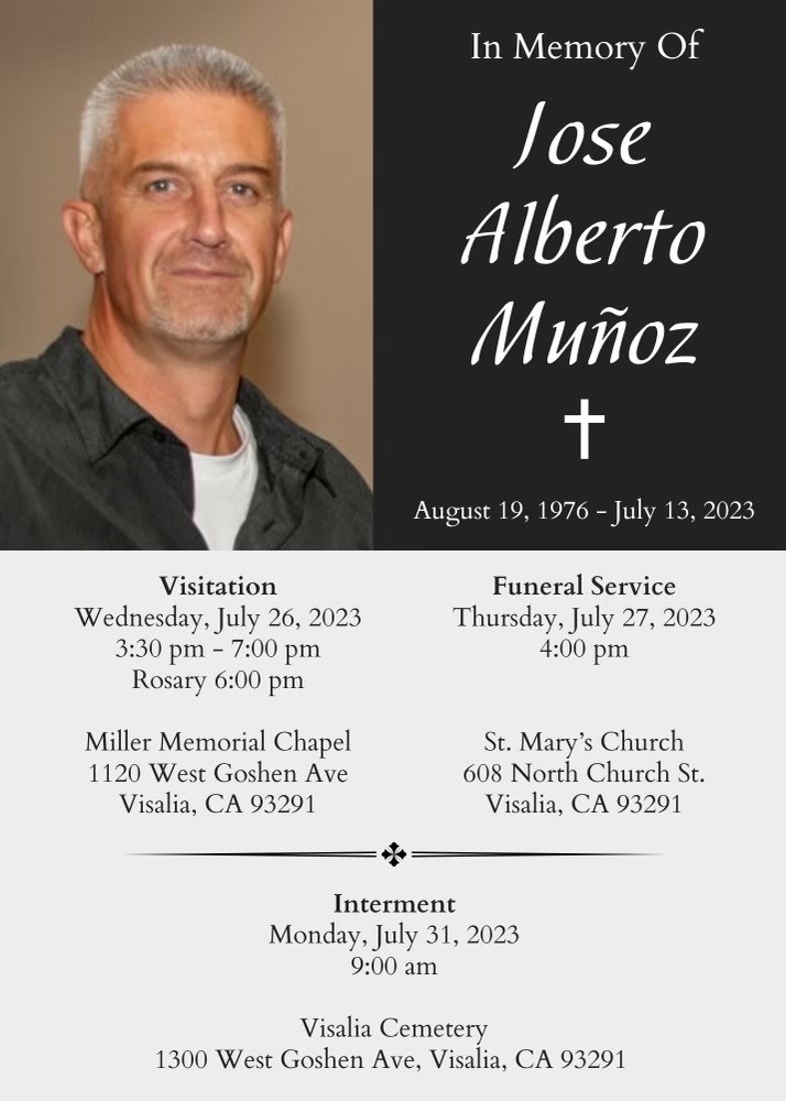 Obituary of Jose Alberto Muñoz