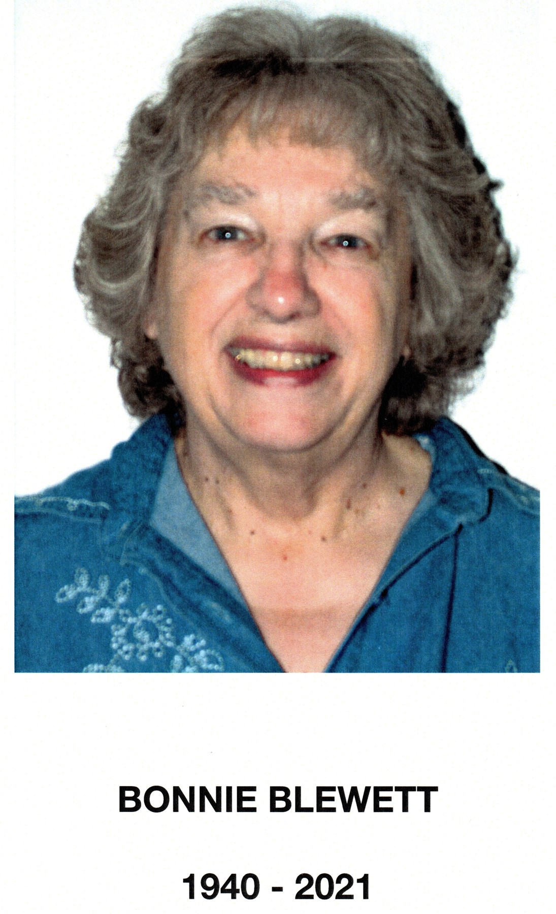 Obituary of Bonnie Rita Blewett