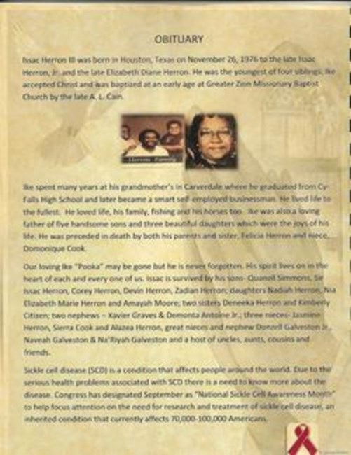 Obituary of Issac   Herron, III