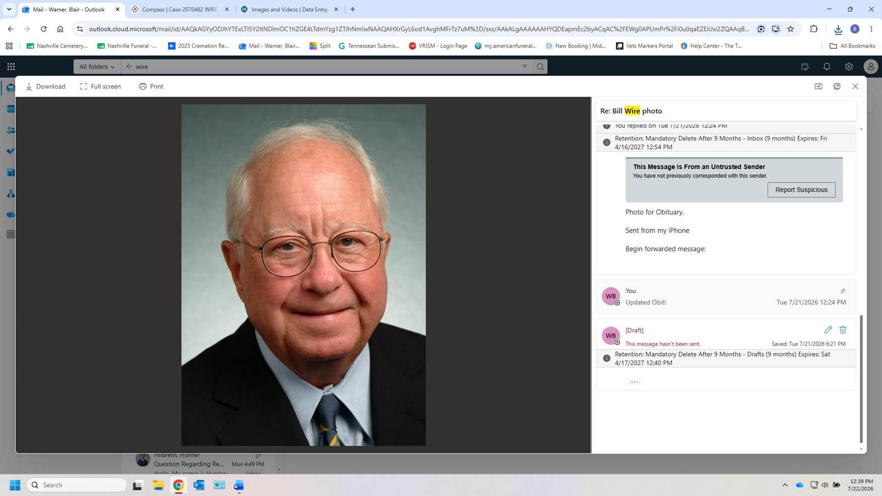 Obituary of William S. Wire II