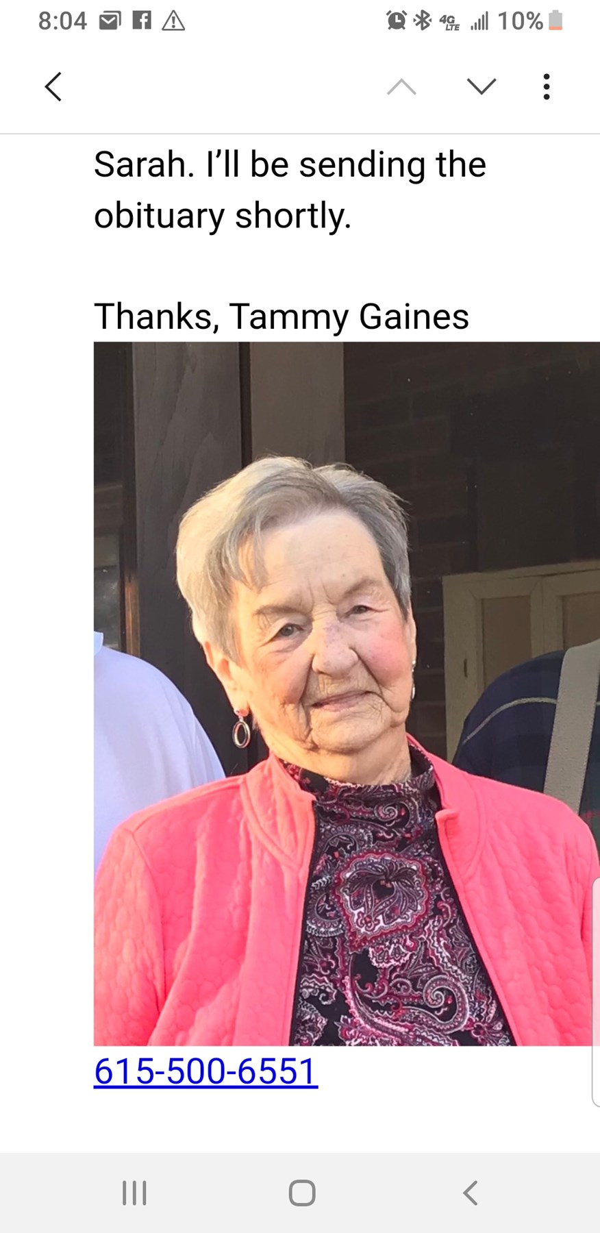 Sarah Gaines Obituary - Huntsville, AL