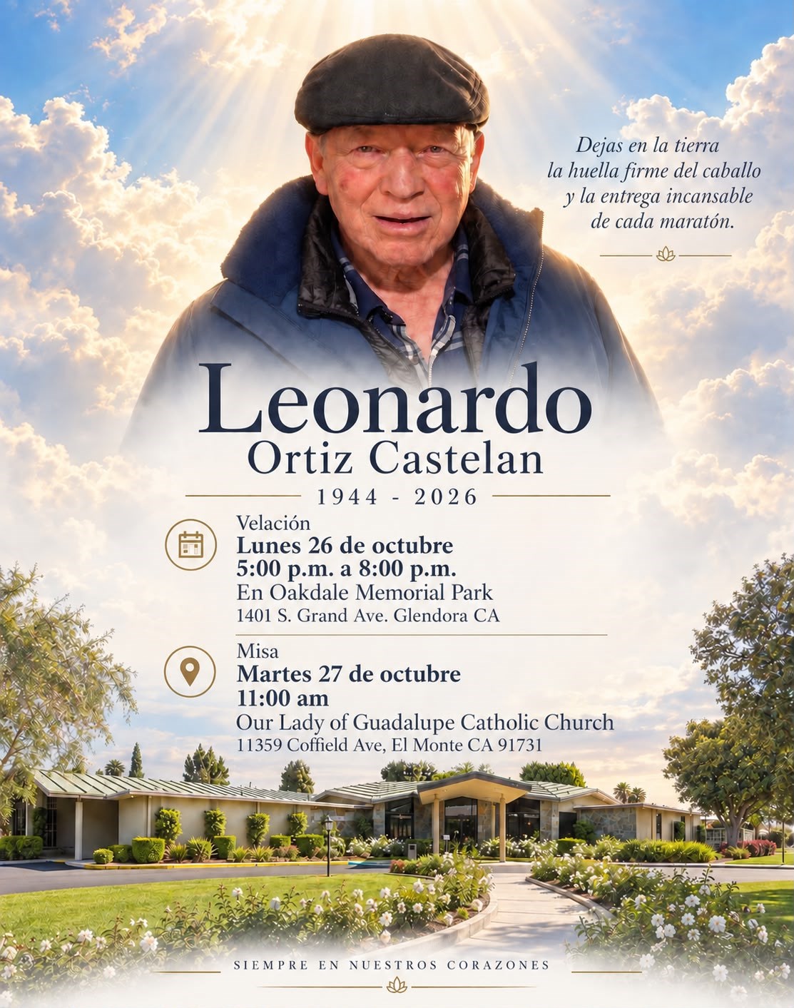 Obituary of Leonardo Ortiz Castelan